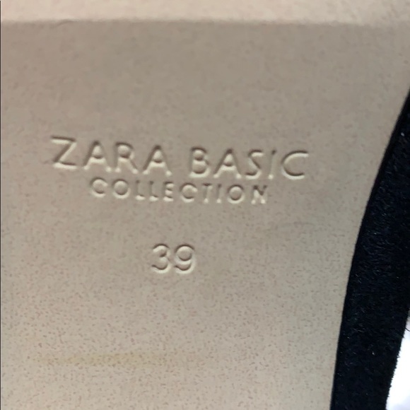 Zara faux suede sock bootie with gold heel - Picture 8 of 8